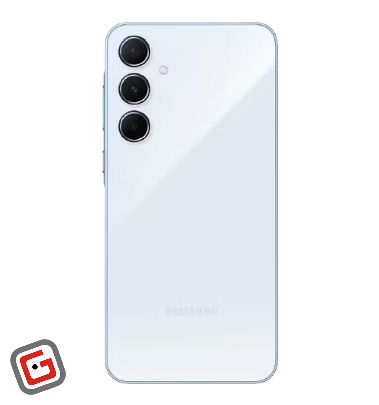 گوشی موبایل سامسونگ Galaxy A35 5G در رنگ آبی روشن از نمای پشت