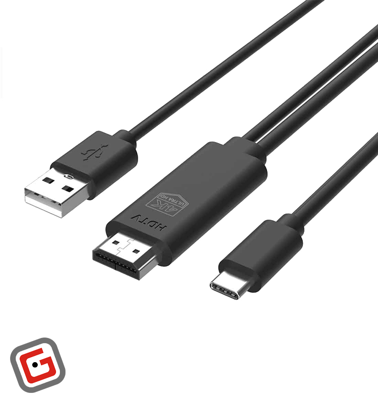 کابل MHL انتقال تصویر تایپ سی به HDMI پرووان PCH77 به طول 1.8 متر