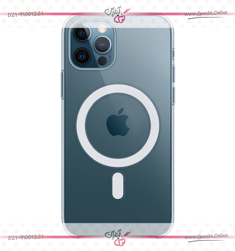 کاور شفاف مدل مگ سیف مناسب برای گوشی موبایل آیفون 12 پرومکس اپل
