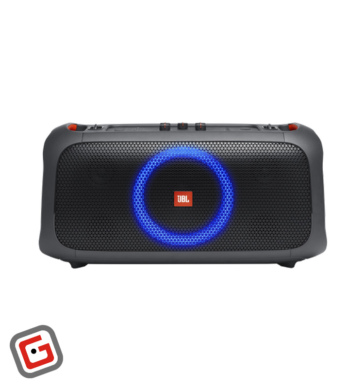 اسپیکر بلوتوثی جی‌بی‌ال مدل PartyBox On-The-Go از نمای روبه‌رو