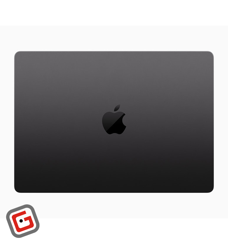 مک بوک پرو 14 اینچ M3 Pro رنگ اسپیس بلک از زاویه بالا در حالت بسته