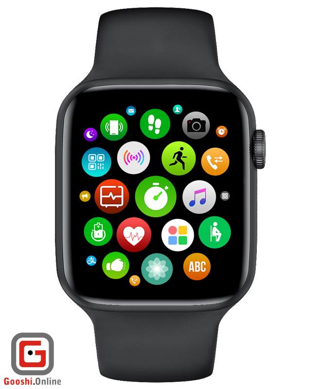 ساعت هوشمند مدل M26pro 44mm رنگ مشکی از نمای روبرو