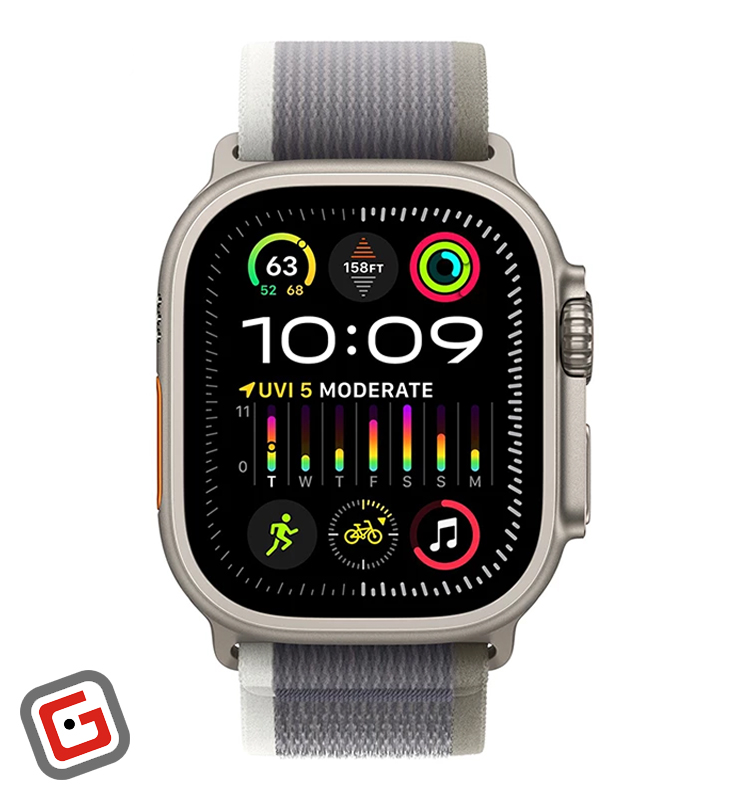ساعت هوشمند اپل مدل اولترا ۲ 49 میلی‎‎‎‎‎‎‎متری بند تریل رنگ خاکستری