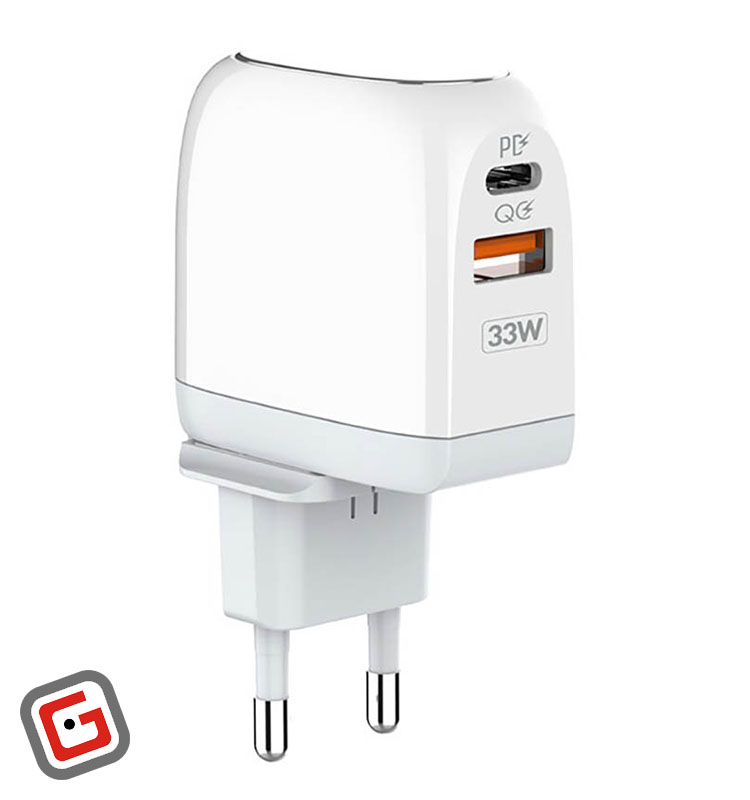 شارژر دیواری الدینیو مدل A2522C با توان 30 وات