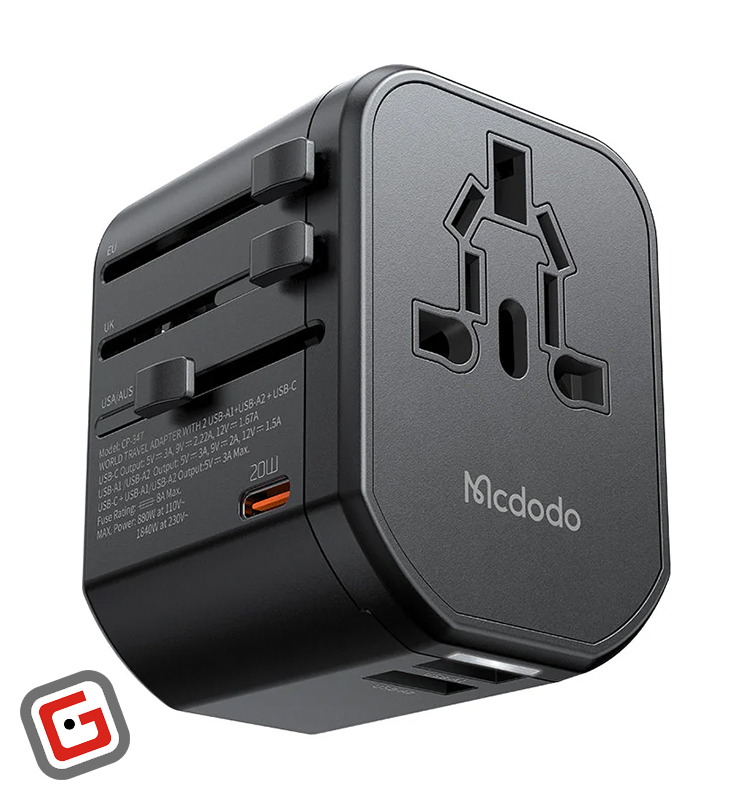 شارژر دیواری و مبدل برق 20 وات مک دودو مدل CP-3471