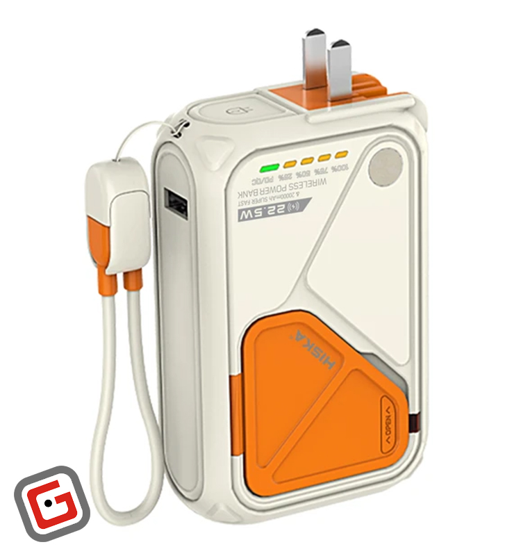 پاوربانک هیسکا ۲۲.۵ وات مدل HP-223PD ظرفیت 20000 میلی آمپر ساعت