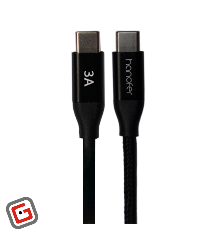 کابل شارژ 30 وات تایپ سی به تایپ سی 1متری هانوفر