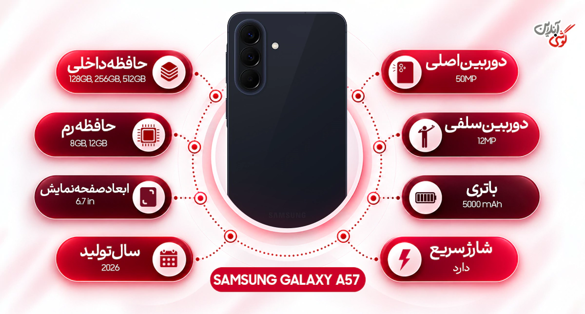 گوشی موبایل سامسونگ Galaxy A57 5G