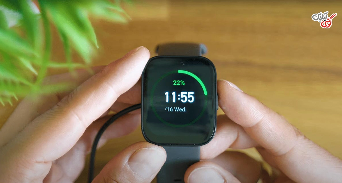 نمایش ساعت، تاریخ و درصد شارژ در ساعت هوشمند Amazfit BIP 5