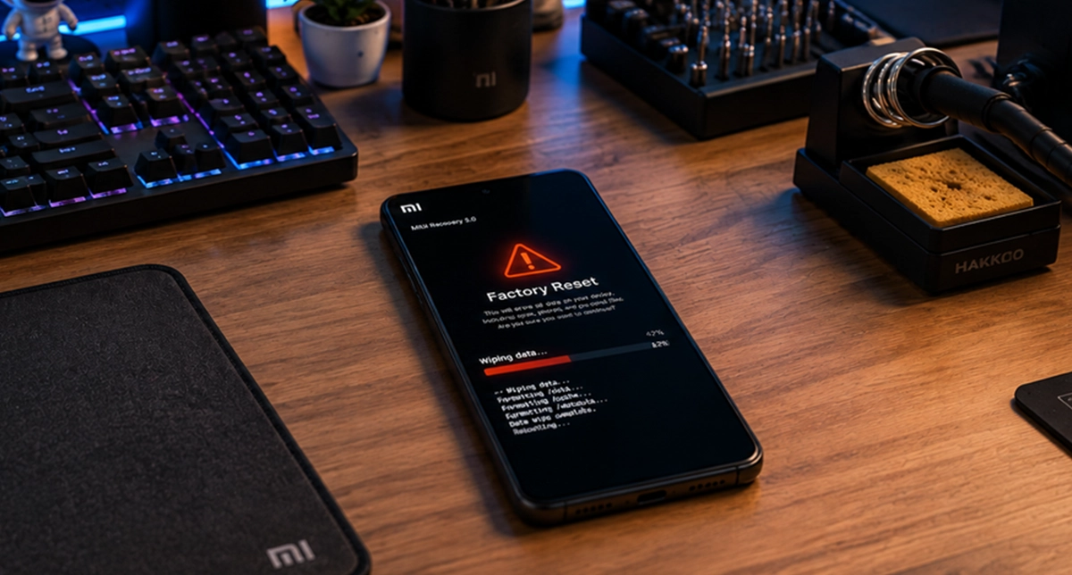  تصویری از صفحه Factory Reset یا «بازنشانی کارخانه‌ای» گوشی شیائومی