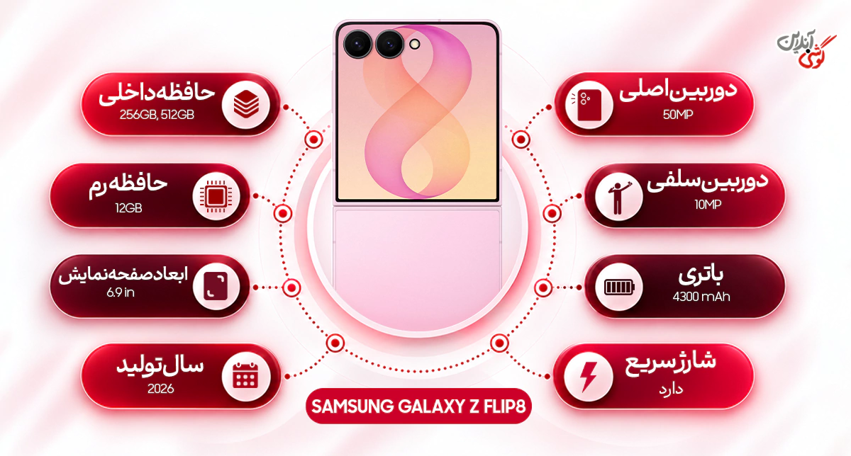 مشخصات گوشی سامسونگ Galaxy Z Flip8