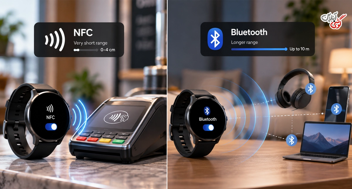تفاوت NFC با بلوتوث در ساعت هوشمند چیست؟