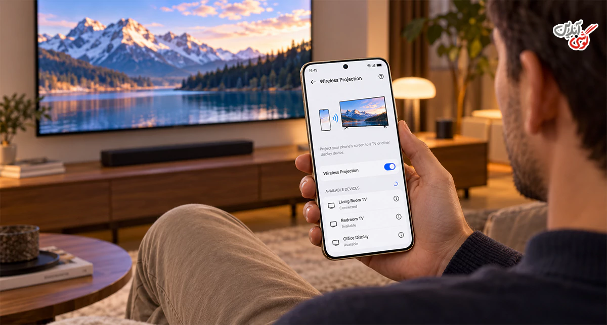 اتصال گوشی Honor به تلویزیون بدون کابل با Wireless Projection