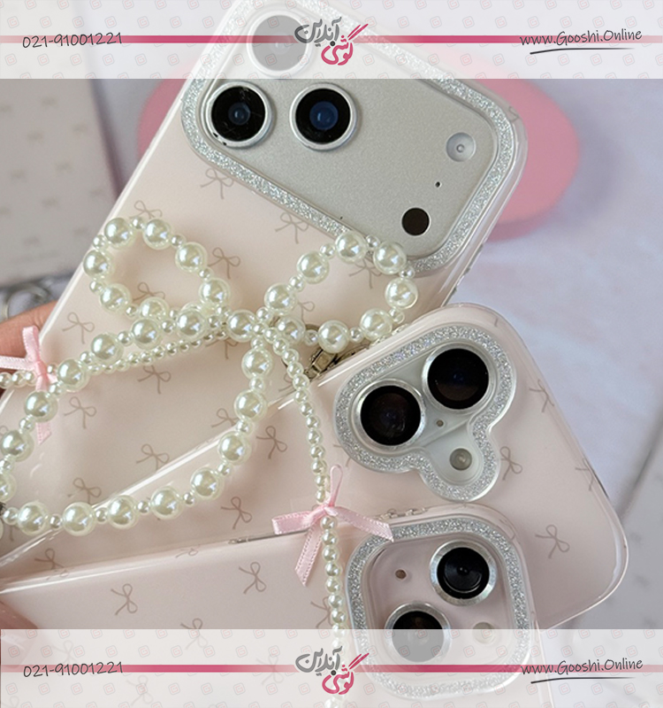 قاب Pink Bow با آویز (کدC2276)